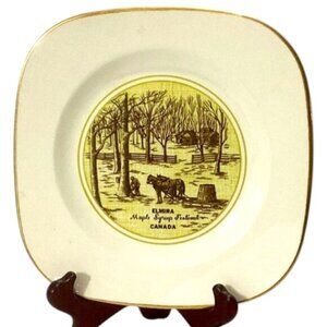 Elmira Maple Syrup Festival Souvenir Ceramic Plate 8'' Square